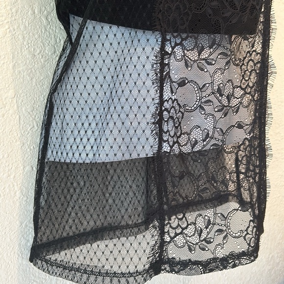 Express Black Lace Gothic Victorian Blouse - Picture 7 of 15